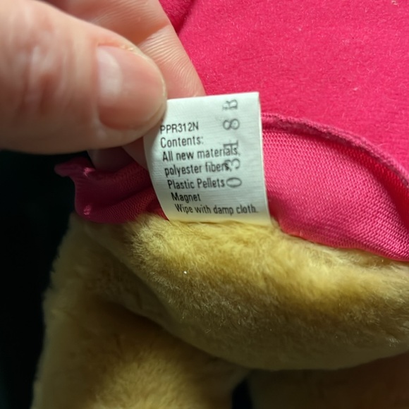 Vintage Hallmark Kissing Teddy Bears Heart Magnetic Nose 10" Stuffed Plush Toys - Picture 5 of 5